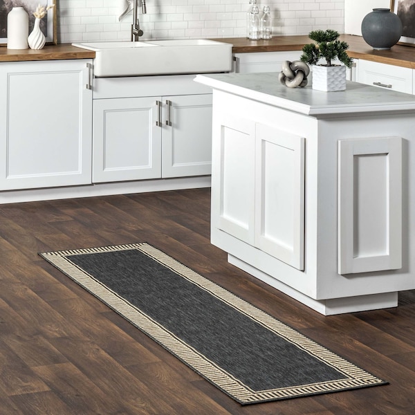 Nuloom Asha Simple Border Indoor/Outdoor Area Rug 2ft x 8ft GBCB02A-208 - main